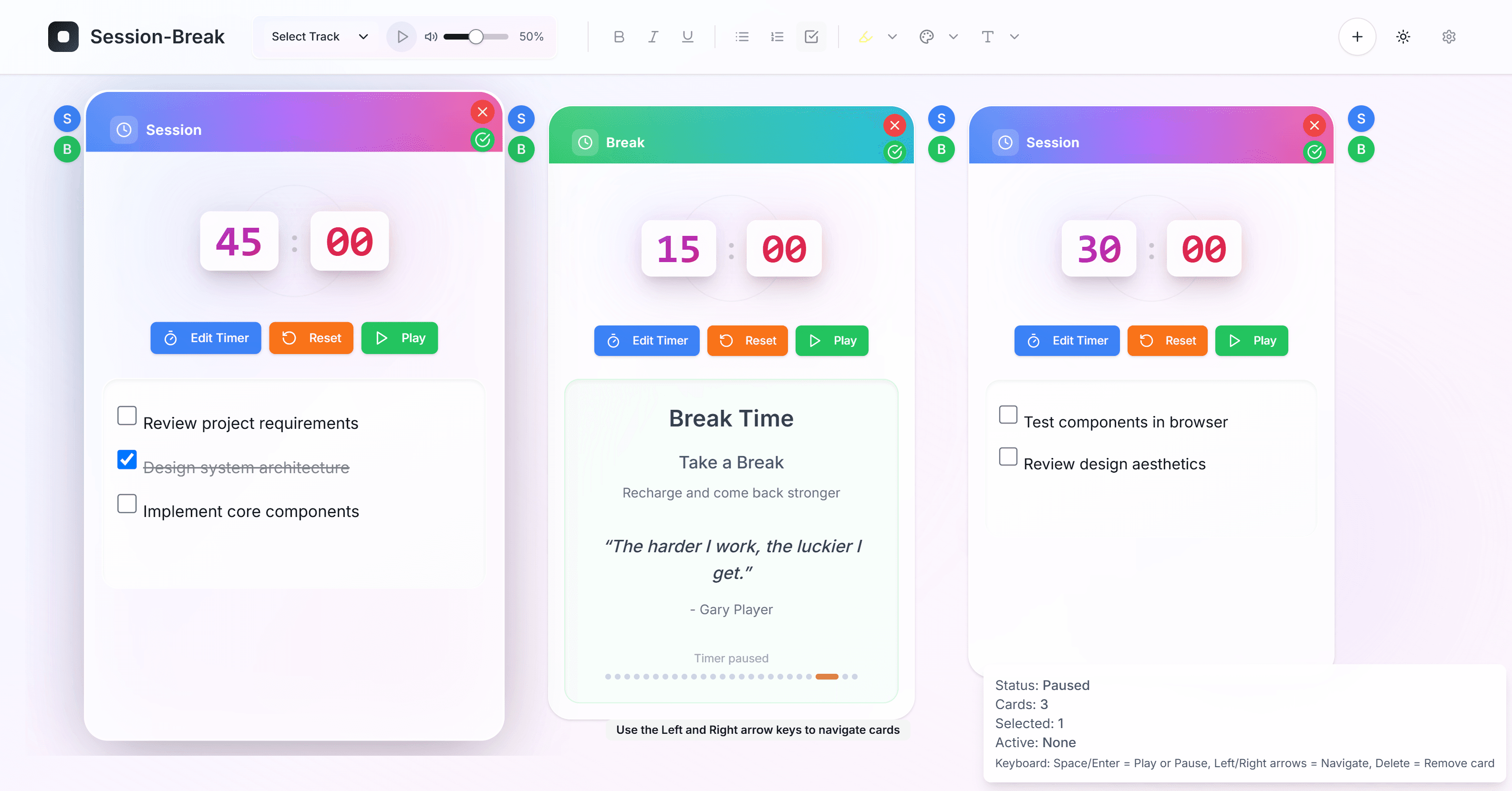 Session-brake screenshot